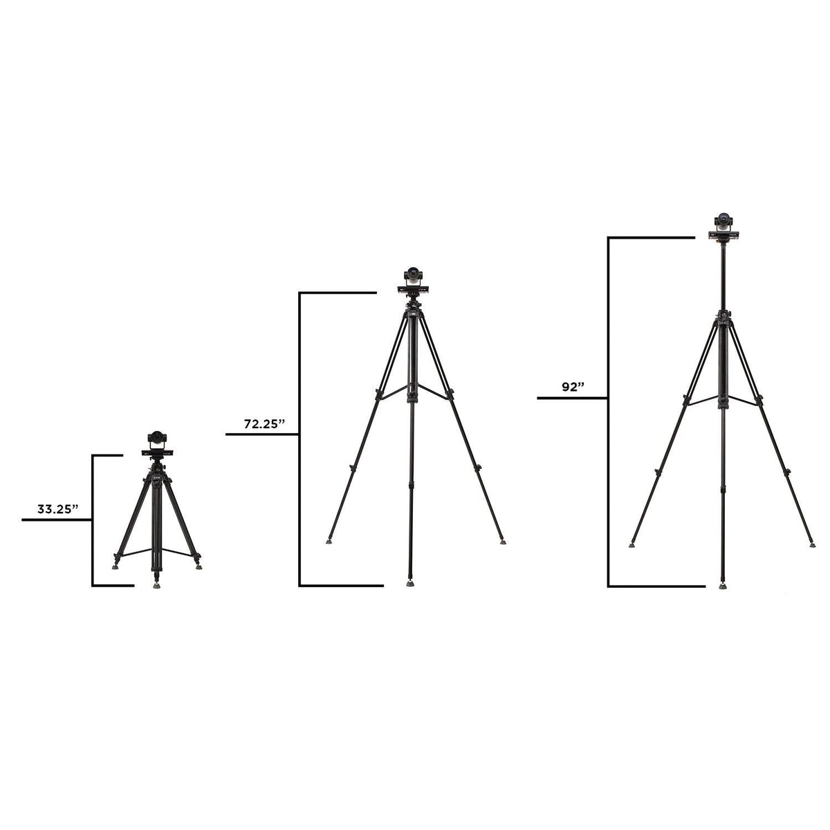 IKAN GA230-PTZ Aluminum Tripod with Rising Center Column