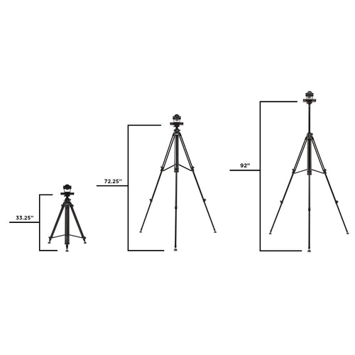 IKAN GA230-PTZ Aluminum Tripod with Rising Center Column